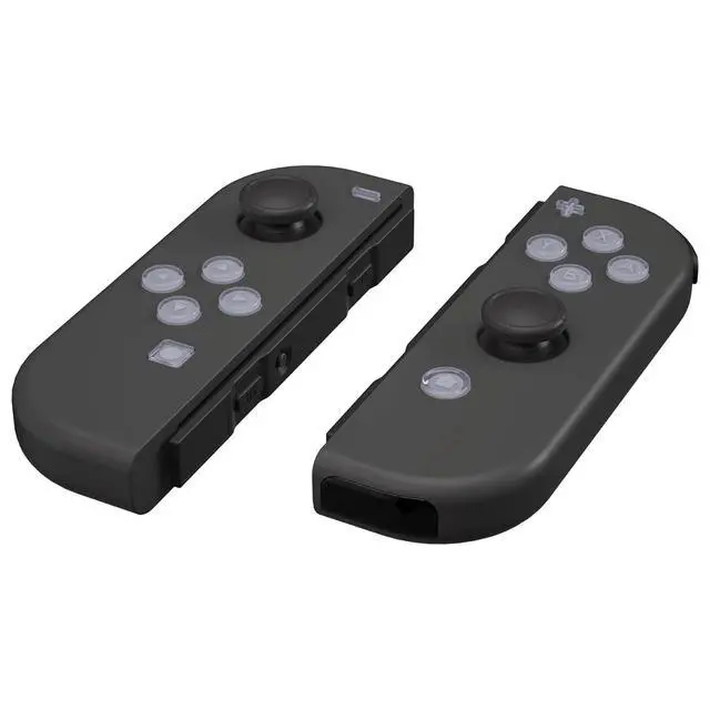 Alt view image 6 of 7 - Replacement Two-Tone Jelly Buttons for JoyCon, New Hope Gray & Clear w/Symbols Custom Controller ABXY Direction Home Capture + - Keys, Action Face Button for Nintendo Switch & Switch OLED @