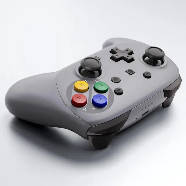 Alt view image 6 of 7 - DIY Replacement Full Set Shell Buttons for Nintendo Switch 2 Pro Controller, Custom Faceplate Rear Bottom Cover with Thumbsticks ABXY Dpad ZLZR for Switch 2 Pro - SFC SNES Classic EU @