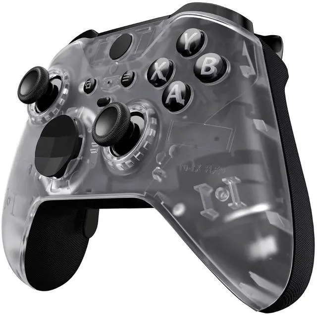 Alt view image 5 of 7 - Transparent Clear Faceplate Cover, Front Housing Shell Case Replacement Kit for Xbox One Elite Series 2, Xbox Elite 2 Core Controller Model 1797 - Controller Not Included @