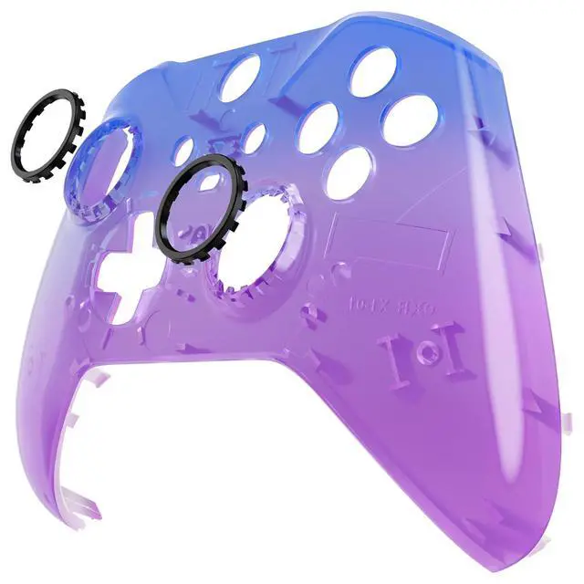Alt view image 6 of 7 - Gradient Translucent Bluebell Front Housing Shell Case Replacement Kit for Xbox Elite Series 2 Core Wireless Controller - Controller NOT Included @