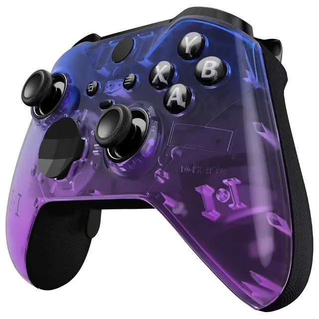 Alt view image 5 of 7 - Gradient Translucent Bluebell Front Housing Shell Case Replacement Kit for Xbox Elite Series 2 Core Wireless Controller - Controller NOT Included @
