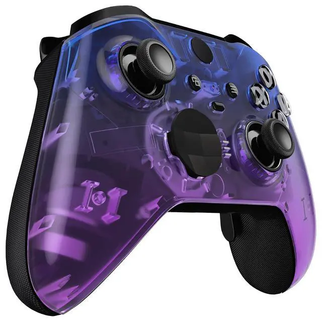 Alt view image 7 of 7 - Gradient Translucent Bluebell Front Housing Shell Case Replacement Kit for Xbox Elite Series 2 Core Wireless Controller - Controller NOT Included @