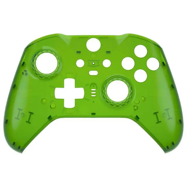 Alt view image 3 of 7 - Clear Green Replacement Faceplate Cover for Xbox One Elite Controller Series 2 (Model 1797), Custom DIY Front Housing Shell Case & Accent Rings for Xbox Elite Series 2 Core Controller @