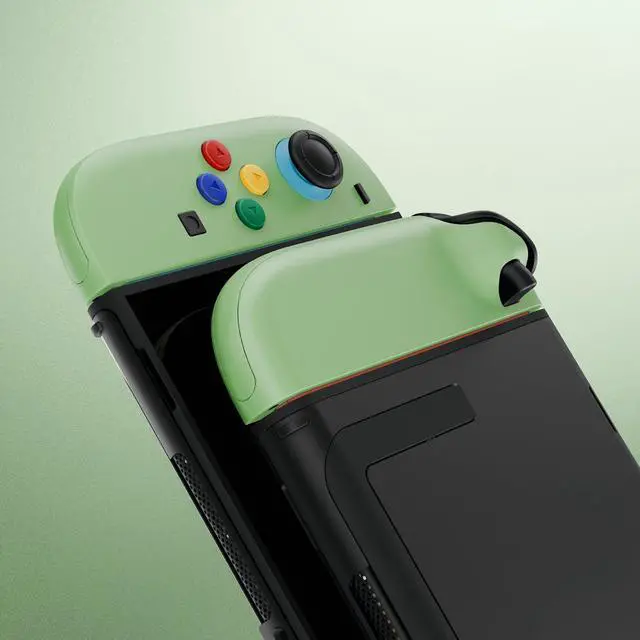 Alt view image 4 of 7 - Replacement Shell Buttons for Joycon 2, Custom Housing Faceplate Case + Decorative Strips + ABXY Direction Keys + Tools for Nintendo Switch 2 Controller - Essence Version - Matcha Green @