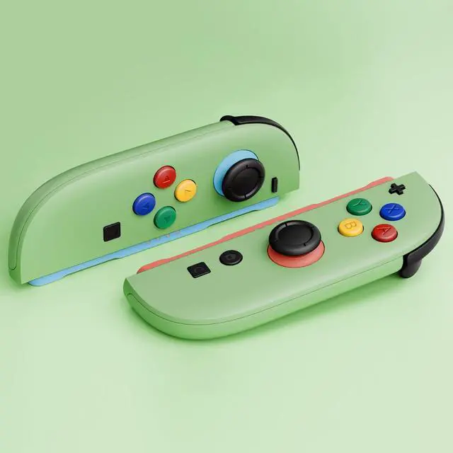 Alt view image 6 of 7 - Replacement Shell Buttons for Joycon 2, Custom Housing Faceplate Case + Decorative Strips + ABXY Direction Keys + Tools for Nintendo Switch 2 Controller - Essence Version - Matcha Green @