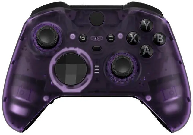 Main image of Clear Atomic Purple Replacement Faceplate Cover for Xbox One Elite Controller Series 2 (Model 1797), Custom Front Housing Shell Case & Accent Rings for Xbox Elite Series 2 Core Controller @