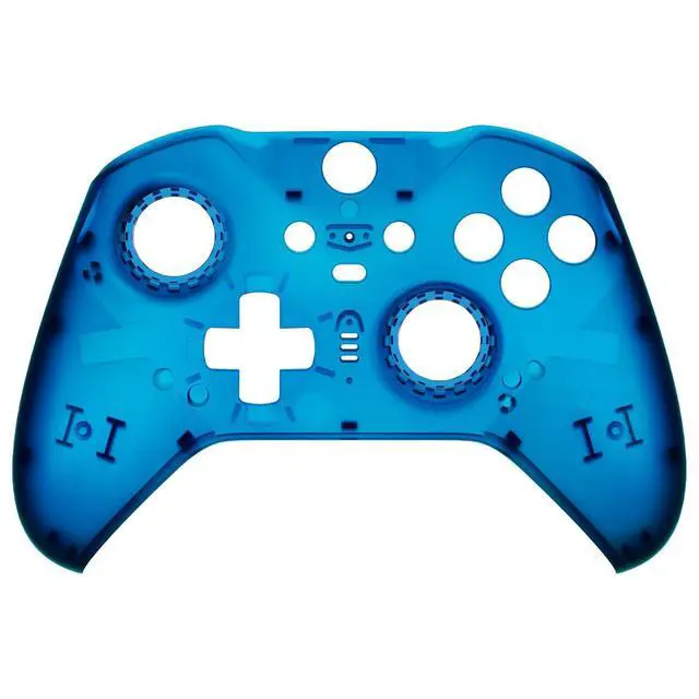 Alt view image 3 of 7 - Clear Blue Replacement Faceplate Cover for Xbox One Elite Controller Series 2 (Model 1797), Custom DIY Front Housing Shell Case & Accent Rings for Xbox Elite Series 2 Core Controller @