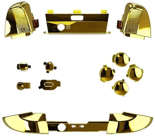 Alt view image 3 of 7 - Chrome Gold Replacement Buttons for Xbox One Elite Series 2 Controller, LB RB LT RT Bumpers Triggers ABXY Start Back Sync Profile Keys for Xbox Elite Series 2 Core Controller Model 1797 @