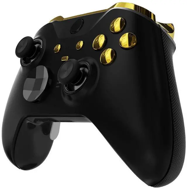 Alt view image 4 of 7 - Chrome Gold Replacement Buttons for Xbox One Elite Series 2 Controller, LB RB LT RT Bumpers Triggers ABXY Start Back Sync Profile Keys for Xbox Elite Series 2 Core Controller Model 1797 @
