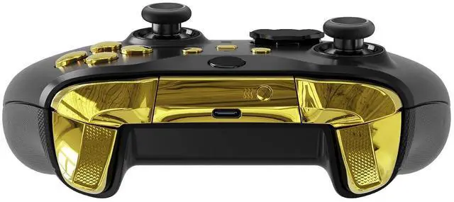 Alt view image 6 of 7 - Chrome Gold Replacement Buttons for Xbox One Elite Series 2 Controller, LB RB LT RT Bumpers Triggers ABXY Start Back Sync Profile Keys for Xbox Elite Series 2 Core Controller Model 1797 @