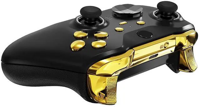 Alt view image 7 of 7 - Chrome Gold Replacement Buttons for Xbox One Elite Series 2 Controller, LB RB LT RT Bumpers Triggers ABXY Start Back Sync Profile Keys for Xbox Elite Series 2 Core Controller Model 1797 @