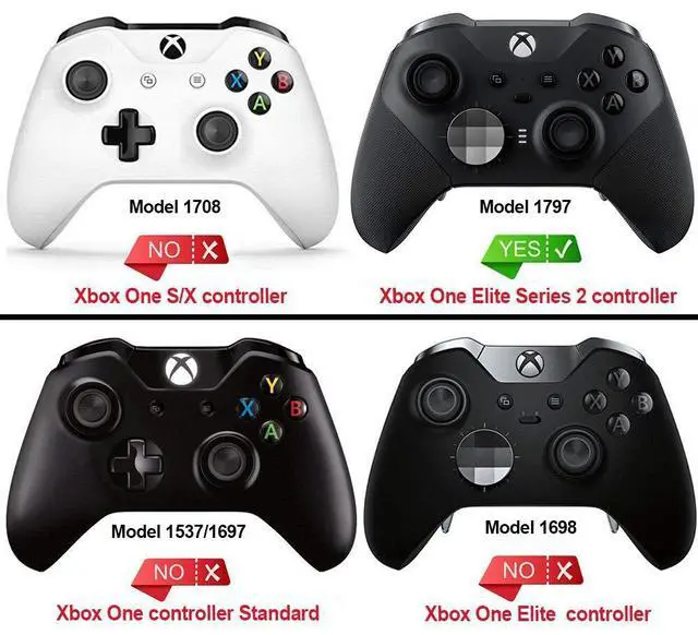 Alt view image 2 of 7 - Replacement Buttons for Xbox One Elite 2 Controller, LB RB LT RT Bumpers Triggers ABXY Start Back Sync Profile Keys for Xbox Elite Series 2 Controller Model 1797 - Chrome Silver @