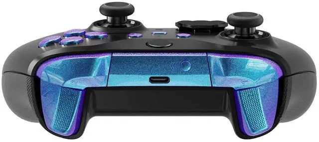 Alt view image 7 of 7 - Chameleon Purple Blue Replacement Buttons for Xbox One Elite Series 2 Controller, LB RB LT RT Bumpers Triggers ABXY Start Back Sync Profile Keys for Xbox Elite Series 2 Core Controller @