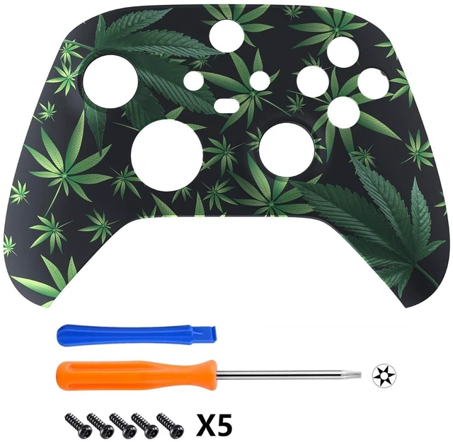 Alt view image 3 of 7 - Custom Shell for Xbox Series X & S Controller, Green Weeds Replacement Cover Front Housing Cover for Xbox Core Controller Wireless @