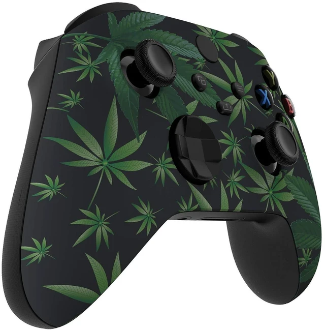 Alt view image 4 of 7 - Custom Shell for Xbox Series X & S Controller, Green Weeds Replacement Cover Front Housing Cover for Xbox Core Controller Wireless @