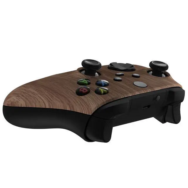 Alt view image 6 of 7 - Custom Shell for Xbox Series X & S Controller, Wood Grain Replacement Cover Front Housing Cover for Xbox Core Controller Wireless @
