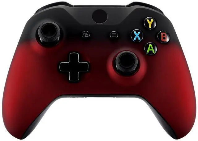 Main image of Shadow Red Faceplate Cover for Xbox One Wireless Controller Model 1708, Soft Touch Front Housing Shell Case for Xbox One S/X Controller @