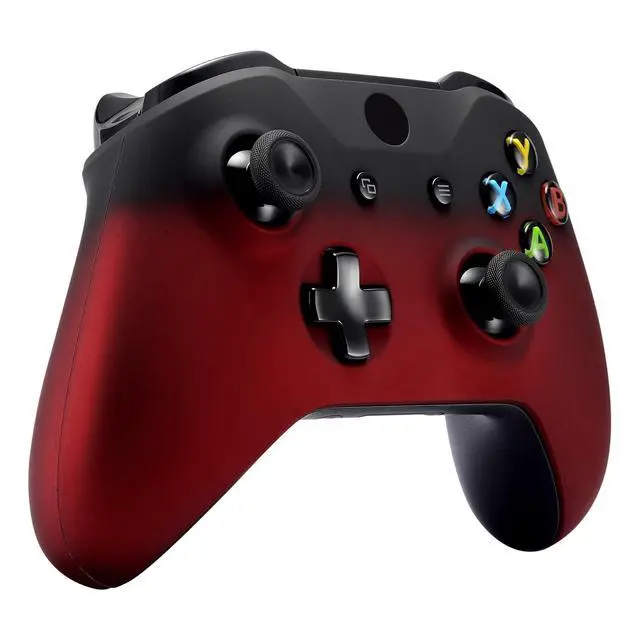 Alt view image 4 of 7 - Shadow Red Faceplate Cover for Xbox One Wireless Controller Model 1708, Soft Touch Front Housing Shell Case for Xbox One S/X Controller @