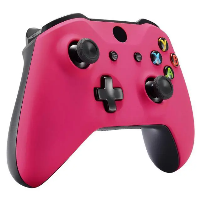 Alt view image 4 of 7 - Red Rose Faceplate Cover, Soft Touch Front Housing Shell Case, Comfortable Soft Grip Replacement Kit for Xbox One X & One S Controller Model 1708 - Controller NOT Included @