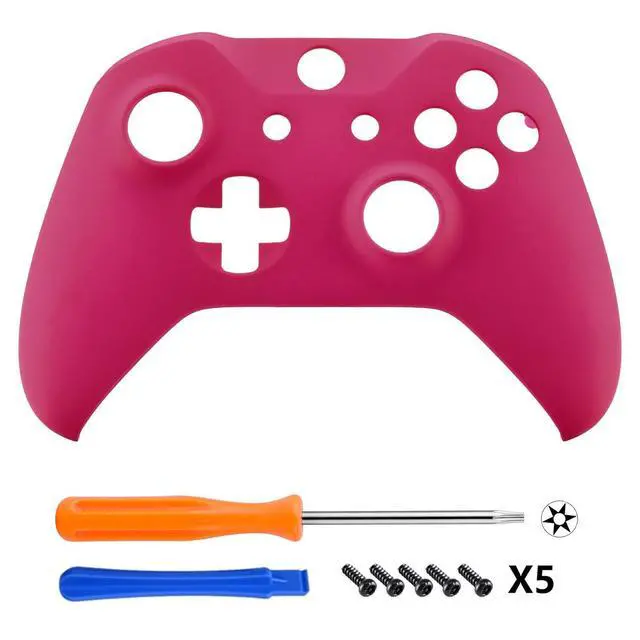 Alt view image 3 of 7 - Red Rose Faceplate Cover, Soft Touch Front Housing Shell Case, Comfortable Soft Grip Replacement Kit for Xbox One X & One S Controller Model 1708 - Controller NOT Included @