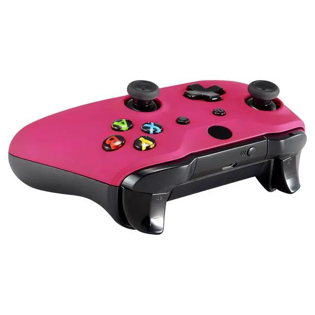 Alt view image 6 of 7 - Red Rose Faceplate Cover, Soft Touch Front Housing Shell Case, Comfortable Soft Grip Replacement Kit for Xbox One X & One S Controller Model 1708 - Controller NOT Included @