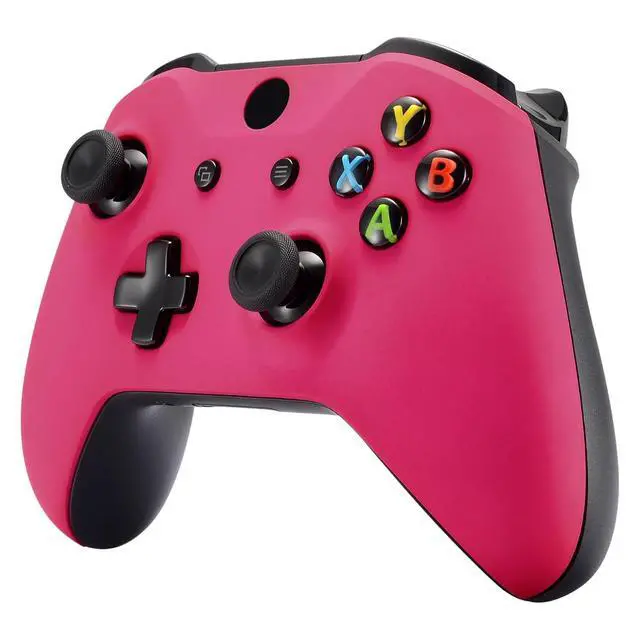 Alt view image 5 of 7 - Red Rose Faceplate Cover, Soft Touch Front Housing Shell Case, Comfortable Soft Grip Replacement Kit for Xbox One X & One S Controller Model 1708 - Controller NOT Included @