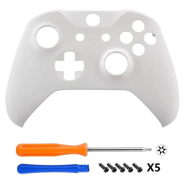 Alt view image 3 of 7 - Replacement Front Housing Shell for Xbox One S/X Controller, White Custom Kit Faceplate Cover Case for Xbox Wireless Controller (Model 1708) @