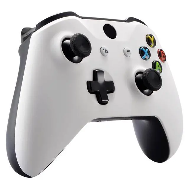 Alt view image 4 of 7 - Replacement Front Housing Shell for Xbox One S/X Controller, White Custom Kit Faceplate Cover Case for Xbox Wireless Controller (Model 1708) @
