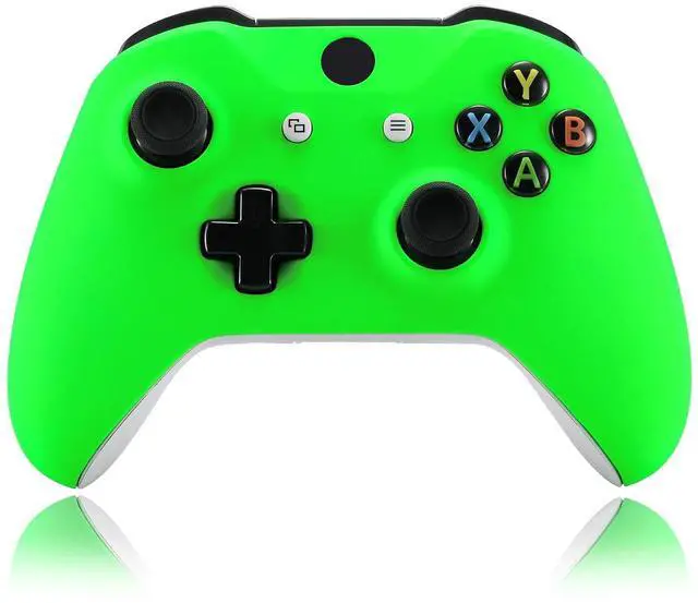 Main image of Neon Green Soft Touch Grip Front Housing Shell Faceplate for Xbox One X S Controller Model 1708 - Controller NOT Included @
