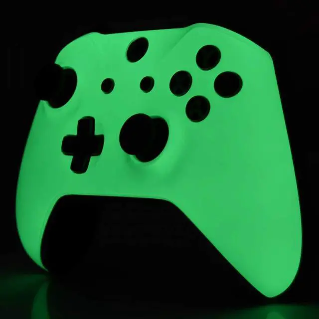 Alt view image 7 of 7 - Glow in The Dark Faceplate Cover Case, Front Housing Shell Replacement Kit for Xbox One S & Xbox One X Controller (Model 1708) - Controller NOT Included @