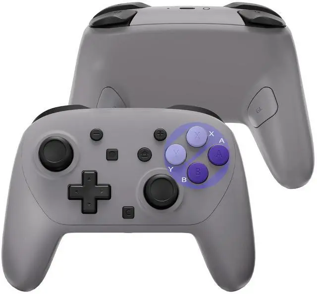 Main image of DIY Replacement Full Set Shell Buttons for Nintendo Switch 2 Pro Controller, Classic SNES Style Custom Faceplate Rear Bottom Cover with Thumbsticks ABXY Dpad ZLZR Buttons for Switch 2 Pro @