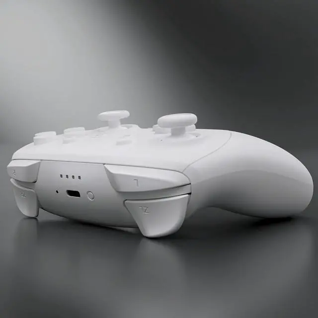Alt view image 7 of 7 - DIY Replacement Full Set Shell Buttons for Nintendo Switch 2 Pro Controller, Custom Faceplate Rear Bottom Cover with Thumbsticks ABXY Dpad ZLZR Buttons for Switch 2 Pro Controller - White @