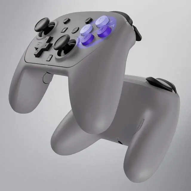 Alt view image 5 of 7 - DIY Replacement Full Set Shell Buttons for Nintendo Switch 2 Pro Controller, Classic SNES Style Custom Faceplate Rear Bottom Cover with Thumbsticks ABXY Dpad ZLZR Buttons for Switch 2 Pro @