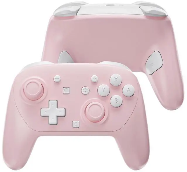 Main image of DIY Replacement Full Set Shell Buttons for Nintendo Switch 2 Pro Controller, Custom Faceplate Rear Bottom Cover with Thumbsticks ABXY Dpad ZLZR for Switch 2 Pro - Cherry Blossoms Pink @