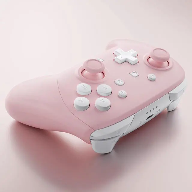 Alt view image 6 of 7 - DIY Replacement Full Set Shell Buttons for Nintendo Switch 2 Pro Controller, Custom Faceplate Rear Bottom Cover with Thumbsticks ABXY Dpad ZLZR for Switch 2 Pro - Cherry Blossoms Pink @