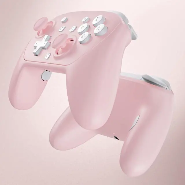 Alt view image 5 of 7 - DIY Replacement Full Set Shell Buttons for Nintendo Switch 2 Pro Controller, Custom Faceplate Rear Bottom Cover with Thumbsticks ABXY Dpad ZLZR for Switch 2 Pro - Cherry Blossoms Pink @
