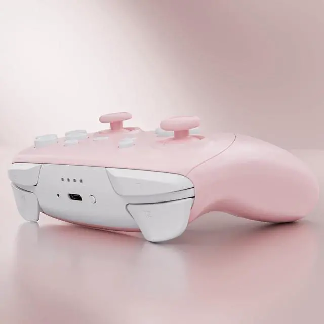 Alt view image 7 of 7 - DIY Replacement Full Set Shell Buttons for Nintendo Switch 2 Pro Controller, Custom Faceplate Rear Bottom Cover with Thumbsticks ABXY Dpad ZLZR for Switch 2 Pro - Cherry Blossoms Pink @