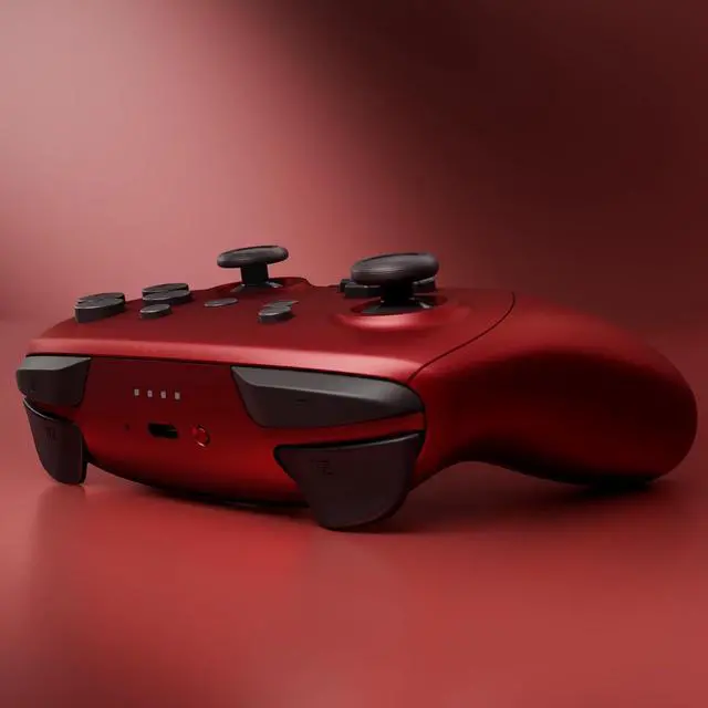 Alt view image 7 of 7 - DIY Replacement Full Set Shell Buttons for Nintendo Switch 2 Pro Controller, Custom Faceplate Rear Bottom Cover with Thumbsticks ABXY Dpad ZLZR Buttons for Switch 2 Pro - Scarlet Red @
