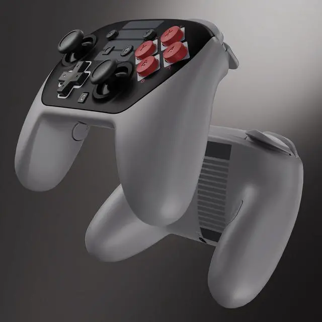 Alt view image 5 of 7 - DIY Replacement Full Set Shell Buttons for Nintendo Switch 2 Pro Controller, Custom Faceplate Rear Bottom Cover with Thumbsticks ABXY Dpad ZLZR Buttons for Switch 2 Pro - Classic NES Style @