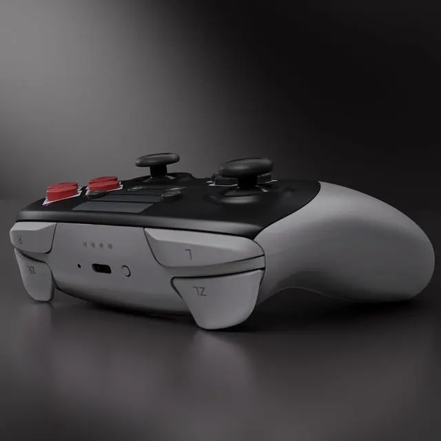 Alt view image 7 of 7 - DIY Replacement Full Set Shell Buttons for Nintendo Switch 2 Pro Controller, Custom Faceplate Rear Bottom Cover with Thumbsticks ABXY Dpad ZLZR Buttons for Switch 2 Pro - Classic NES Style @