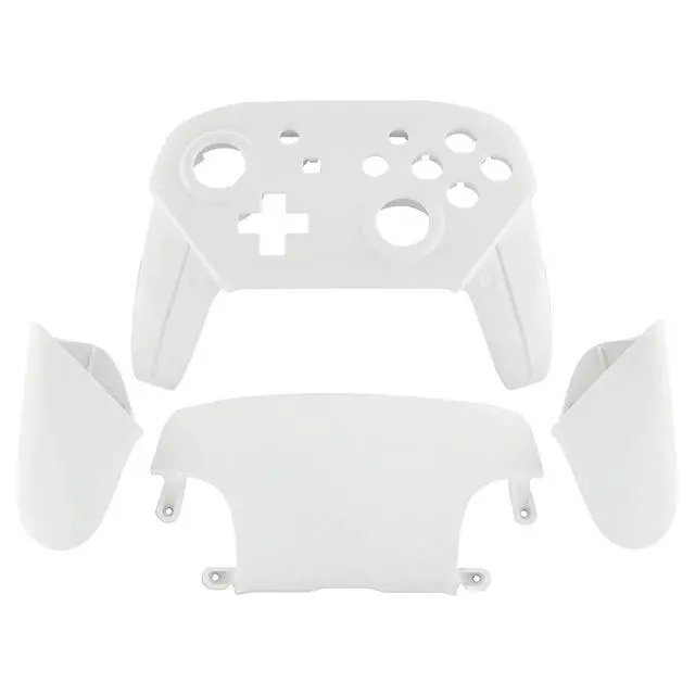 Alt view image 2 of 7 - White Faceplate Backplate Handles for Nintendo Switch Pro Controller, DIY Replacement Hand Grip Housing Shell Cover for Nintendo Switch Pro - Controller NOT Included @