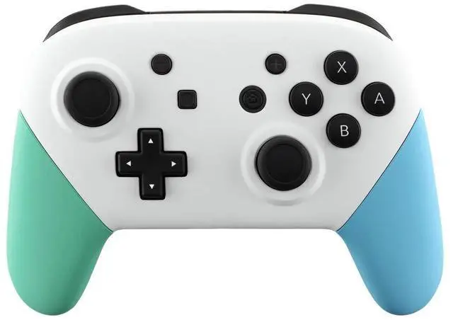 Main image of White Faceplate Backplate Mint Green Heaven Blue Handles for Nintendo Switch Pro Controller, DIY Replacement Hand Grip Housing Shell Cover for Nintendo Switch Pro - Controller NOT Included @