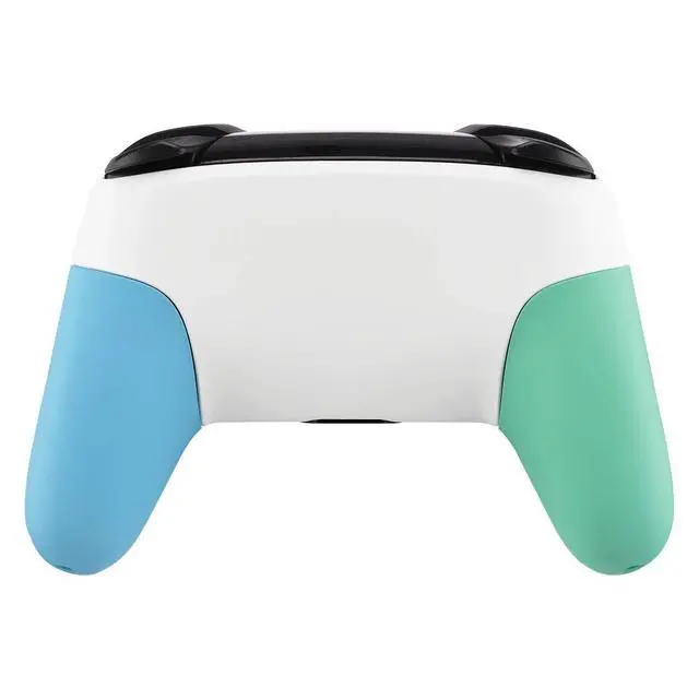 Alt view image 6 of 7 - White Faceplate Backplate Mint Green Heaven Blue Handles for Nintendo Switch Pro Controller, DIY Replacement Hand Grip Housing Shell Cover for Nintendo Switch Pro - Controller NOT Included @