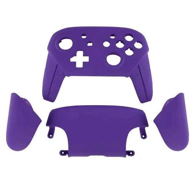 Alt view image 2 of 7 - Purple Faceplate Backplate Handles for Nintendo Switch Pro Controller, Soft Touch DIY Replacement Grip Housing Shell Cover for Nintendo Switch Pro - Controller NOT Included @