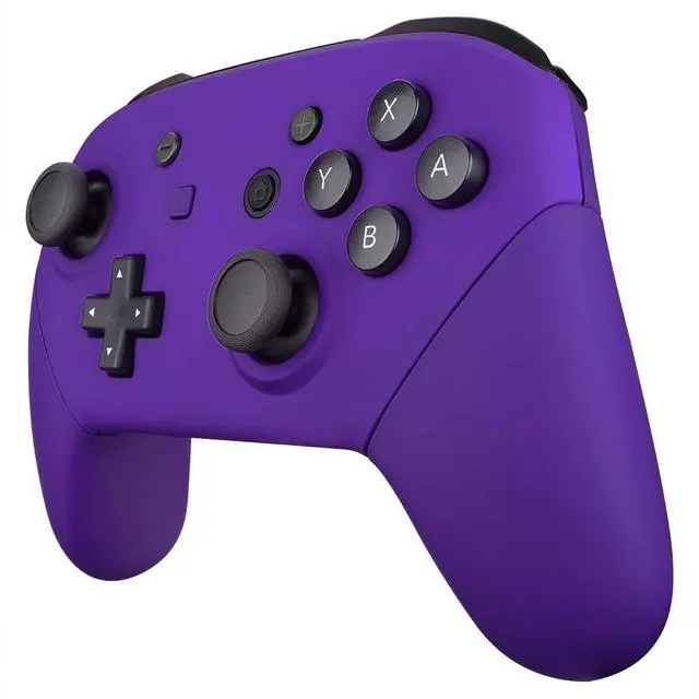 Alt view image 6 of 7 - Purple Faceplate Backplate Handles for Nintendo Switch Pro Controller, Soft Touch DIY Replacement Grip Housing Shell Cover for Nintendo Switch Pro - Controller NOT Included @