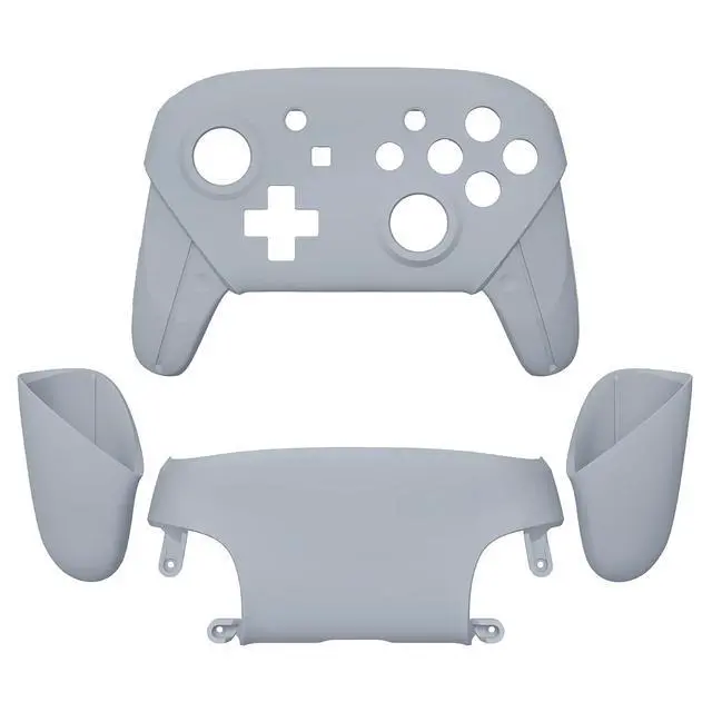Alt view image 2 of 7 - New Hope Gray Faceplate Backplate Handles for Nintendo Switch Pro Controller, DIY Replacement Hand Grip Housing Shell Cover for Nintendo Switch Pro - Controller NOT Included @