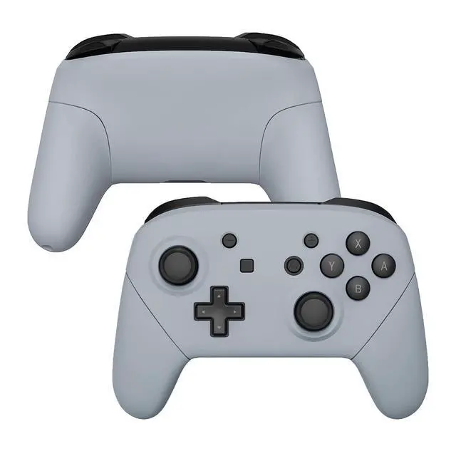 Alt view image 7 of 7 - New Hope Gray Faceplate Backplate Handles for Nintendo Switch Pro Controller, DIY Replacement Hand Grip Housing Shell Cover for Nintendo Switch Pro - Controller NOT Included @