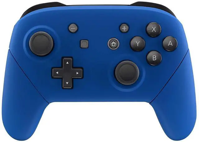 Main image of Blue Faceplate Backplate Handles for Nintendo Switch Pro Controller, Soft Touch DIY Replacement Grip Housing Shell Cover for Nintendo Switch Pro - Controller NOT Included @