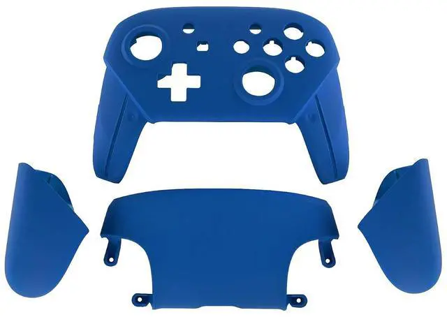 Alt view image 2 of 7 - Blue Faceplate Backplate Handles for Nintendo Switch Pro Controller, Soft Touch DIY Replacement Grip Housing Shell Cover for Nintendo Switch Pro - Controller NOT Included @