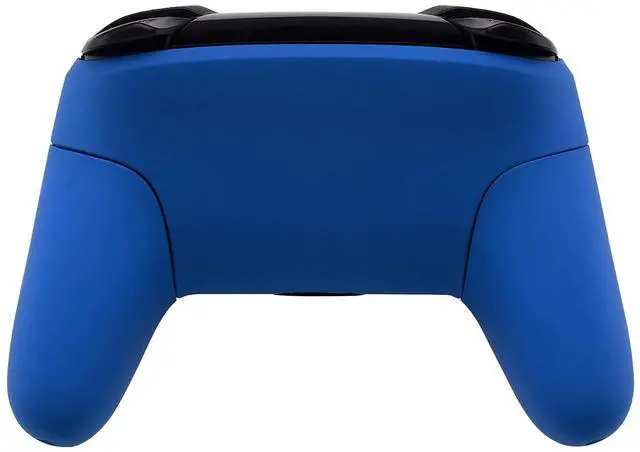 Alt view image 5 of 7 - Blue Faceplate Backplate Handles for Nintendo Switch Pro Controller, Soft Touch DIY Replacement Grip Housing Shell Cover for Nintendo Switch Pro - Controller NOT Included @